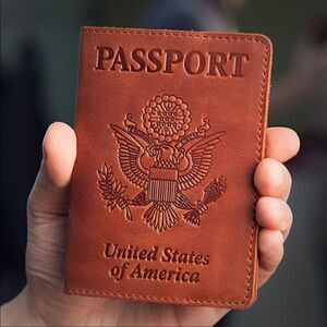 Authentic Leather US Passport Holder